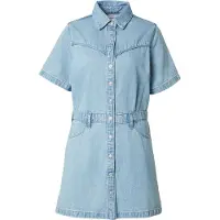 Levi's Ss Logan Western Dress Blasted - Blue - S