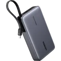 UGREEN PB551 20.000mAh 145W Powerbank 1x USB-C 1x USB-A 1x integriertes USB-C Kabel Display (55992B)