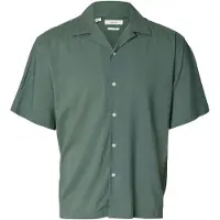 Selected Slhrlxair Mix Ss Shirt - Green - S