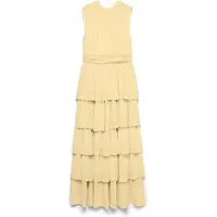 Vero Moda Vmserena Sl Long Frill Dress Wvn - Cream - S