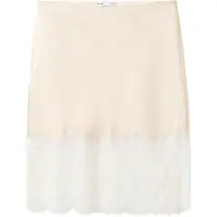 Mango Lace Slip Skirt - Cream - M