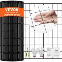 Vevor -aitaverkko, 24'' x 50' sinkitty verkkorulla, 16-gaugen kanaverkkoaita, vinyylipäällysteinen metalliverkko kanala-aitaan, kaniini- ja käärmeaitoihin, siipikarja-aitoihin