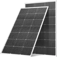 Vevor 2PCS 100W monokiteiset aurinkopaneelit, 23%:n tehokas mono-PV-moduuli vakaalla MC4-lähdöllä ja alumiinirungolla, IP65-vedenpitävä aurinkopaneeli auto-, vene-, matkailuauto- ja tasakattokäyttöön