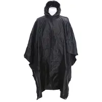 101 Inc Fostex Poncho Ripstop (Color: Black)