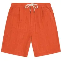 KnowledgeCotton Apparel Fig Loose Structure Shorts - Orange - L