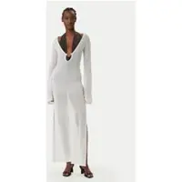 Bardot Bryn Crochet Maxi Dress - White - 40
