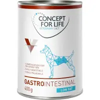 Concept for Life 12x400g Gastrointestinal Low Fat Veterinary Diet koiran märkäruoka