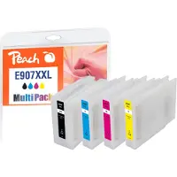 Peach PI200-816, Erittäin (Super) korkea värintuotto, Musta, Syaani, Magenta, Keltainen, 4 kpl, Monipakkaus