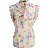 Ralph Lauren Poly Crinkle Ggt 58-Wvn-Shirt - Cream - XL
