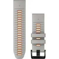 Garmin QuickFit 26 mm sumunharmaa/oranssi silikoniranneke 010-13281-02