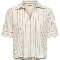 ONLY Onltizana Stripe S/S Shirt Wvn Noos - Cream - S