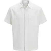 Jack & Jones Jprcceaston Seersucker S/S Shirt Ln - White - M