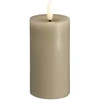 Moods & More LED pillar candle - Melted Kit grey - 49x100 m