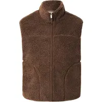 ONLY Onlbaby Teddy High Zip Vest Pnt Noos - Brown - XL
