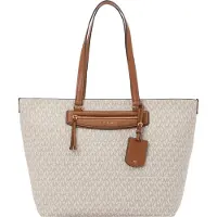 Michael Kors Ostoskassi ecru / karamelli / tummanruskea