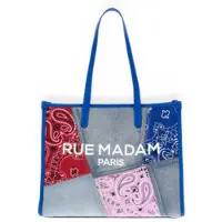 RUE MADAM for woman. 1551 Multicoloured Paisley Shopping Bag (OSFA), Casual, Multicolor, Polyurethane