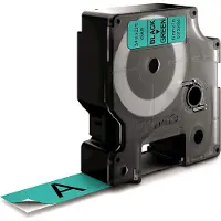 Dymo – D1, marking tape, 19mm, black text on green tape, 7m - 45800 (S0720890)