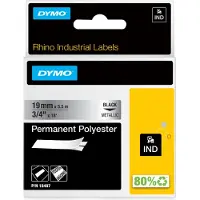 Dymo 19mm RHINO Permanent Polyester, D1, Polyesteri, Belgia, 5,5 m, 1 kpl, 34 mm (18487)