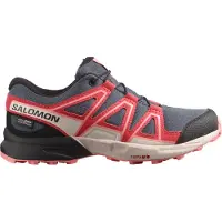 Salomon Junior Speedcross Waterproof Grisaille/Hushed Violet/Rouge Red Vaelluskengät 37