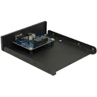 DeLOCK 63962, 8,89 cm (3.5"), I/O-porttien paneeli, Musta, Metalli, 5 Gbit/s, 102 mm