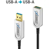 PureLink | FiberX Series | USB-A - USB-A | 3.2 Gen 2 | 12m | Musta