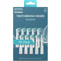 Nordic Quality Toothbrush tips, Sensitive 10 pcs, 2270012 (2270012)