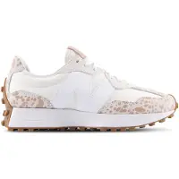 New Balance for woman. W327V1_LI Beige leather trainers, size 327 (39), Flat, Suede, Laces, Casual