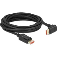 DeLOCK – DisplayPort cable male straight to male 90° downwards angled 8K 60 Hz 5m, black (87053)