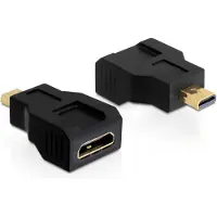 DeLOCK 65271, 19 pin HDMI - C, 19 pin HDMI micro D, Musta