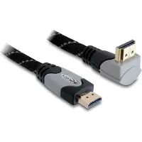 DeLOCK 5m High Speed HDMI 1.4, 5 m, HDMI-tyyppi A (vakio), HDMI-tyyppi A (vakio), 4096 x 2160 pikseliä, 3D, Musta, Harmaa (83077)