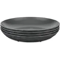 Koziol Club syvä lautanen Ø22 cm 4-pack biokierrätysmuovi Nature ash grey