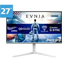 Philips Evnia 6000 27M2N6501L 26.5" QuadHD 240Hz QD-OLED Valkoinen NVIDIA G-SYNC HDR10