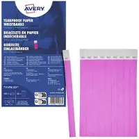 Avery Zweckform Tearproof Writsbands Pink Tyvek256x19mm