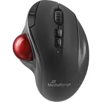 MediaRange MROS263, Oikeakätinen, Trackball, USB Type-C, 2400 DPI, Musta, Punainen