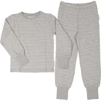 Geggamoja Two Pcs Pyjamas Classic - Grey - 134-140