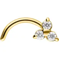 Wildcat Trinity Nosestud - Metal doré