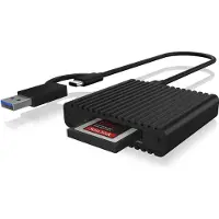 Icy Box – IB-CR404-C31, CFast 2.0, Musta, 10000 Mbit/s, Alumiini, Teho, 64 mm