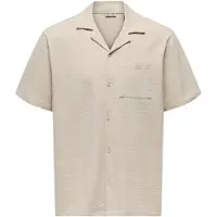 Only & Sons Onskian Life Seersucker Ss Shirt Noos - Beige - S