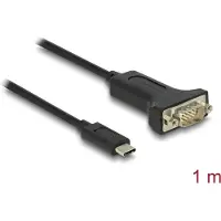 DeLOCK – Adapter USB Type-C to 1 x Serial RS-232 D-Sub 9 pin male with nuts 1 m (64195)