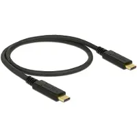 DeLOCK – USB 3.2 Gen 2 (10 Gbps) cable Type-C to Type-C 0.5 m PD 3 A E-M (83042)