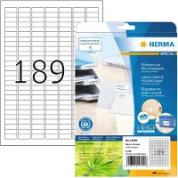 Herma 10700, Stanssausmerkintä, 2,54 cm, 1 cm, 189 kpl