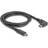 DeLOCK – USB 10 Gbps USB-C cable angled L/R 1 m, 4K PD 60 W with E-marker (80037)