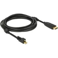 DeLOCK – Cable mini DisplayPort 1.2 male with screw > HDMI male 4K Active black 3 m (83731)