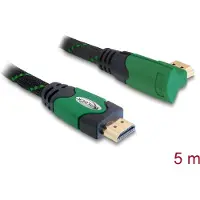 DeLOCK – Cable High Speed HDMI with Ethernet – HDMI A male > HDMI A male angled 4K 5 m (82954)