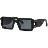 Philipp Plein Aurinkolasit SPP129V 54/22/145 Musta hiekotettu/matta Akryyli MIEHET SPP129V