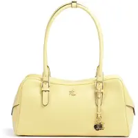 Ralph Lauren Leather Large Marcy Zip Satchel - Yellow - ONE SIZE