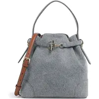 Ralph Lauren Washed Denim Medium Blaike Bucket Bag - Blue - ONE SIZE