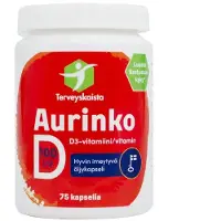 Terveyskaista Aurinko D 100 µg 75 kaps. ravintolisä