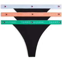 Tommy Hilfiger Underwear Stringit vaaleansininen / smaragdi / persikka / musta