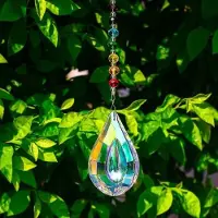 Hobby Hall Jousitusosat, Crystal Bead Chakra Sun Catcher | Prism AB Väri | 76 mm ikkunan ripustuskoristelu,